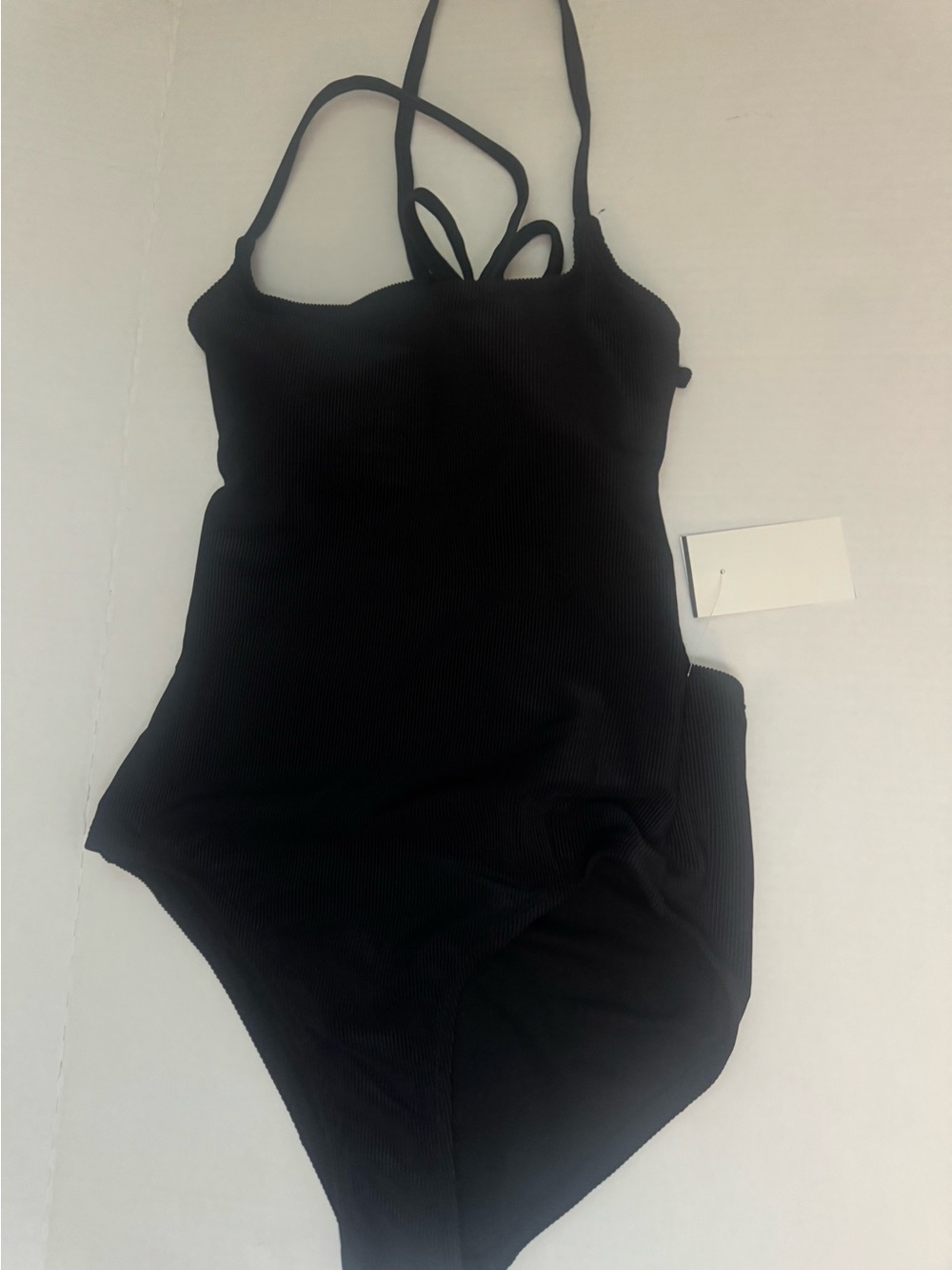 Brand new Kona Sol Black Ribbed One-Piece Swimsuit